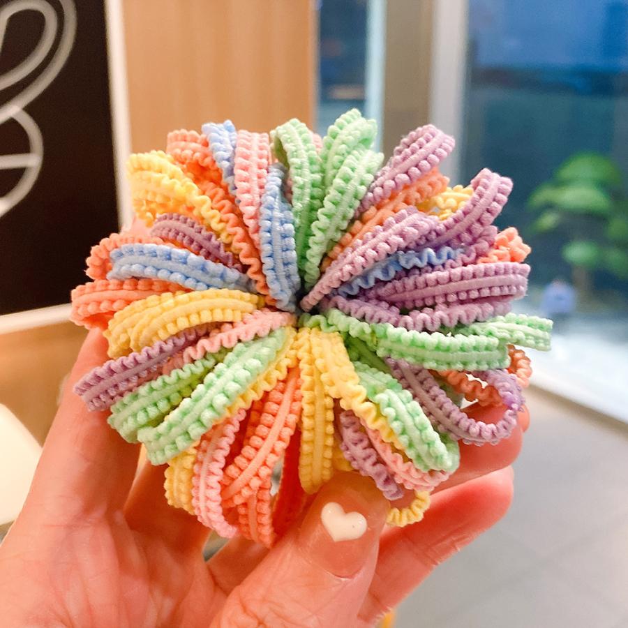 ヘアゴム No.50 ヘアゴム 髪ゴム 50本セット 子供用 キッズ カラフル 太め ヘア