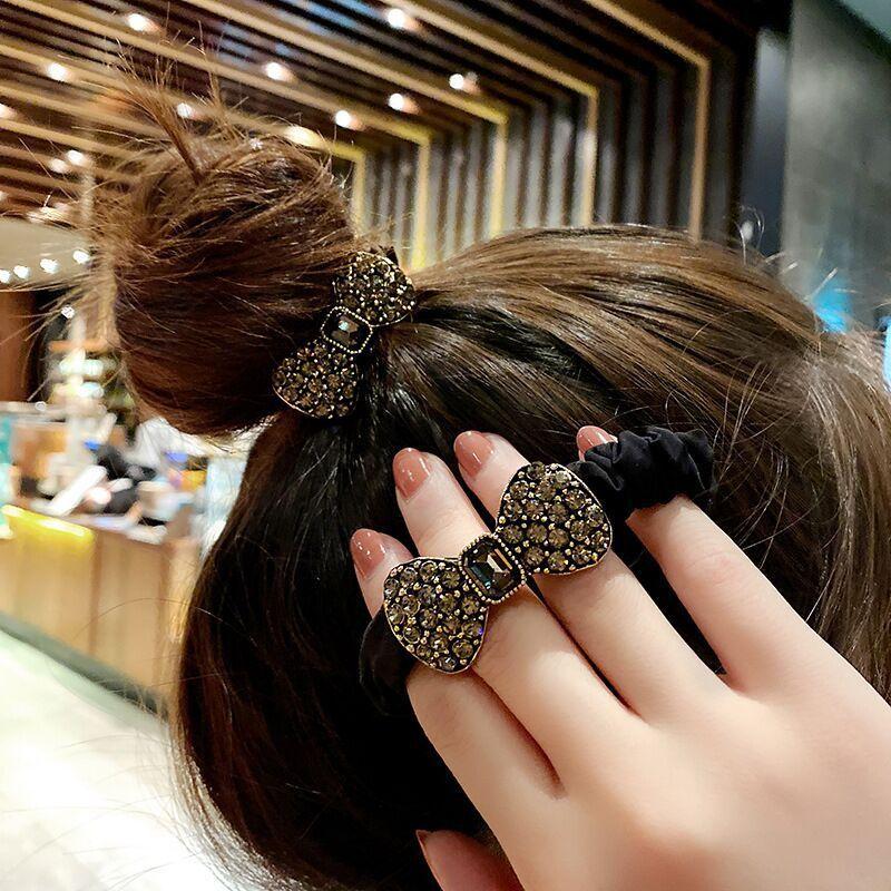 ヘアゴム ヘアアクセサリー レディース 女性用 ラインストーン 髪ゴム 