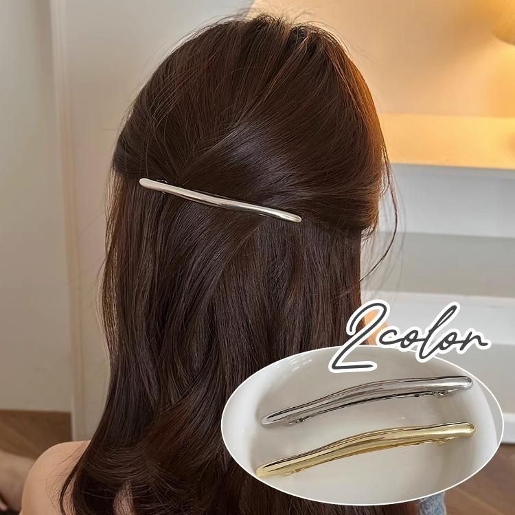 バレッタ ヘアクリップ ヘアアクセサリー レディース シルバーカラー