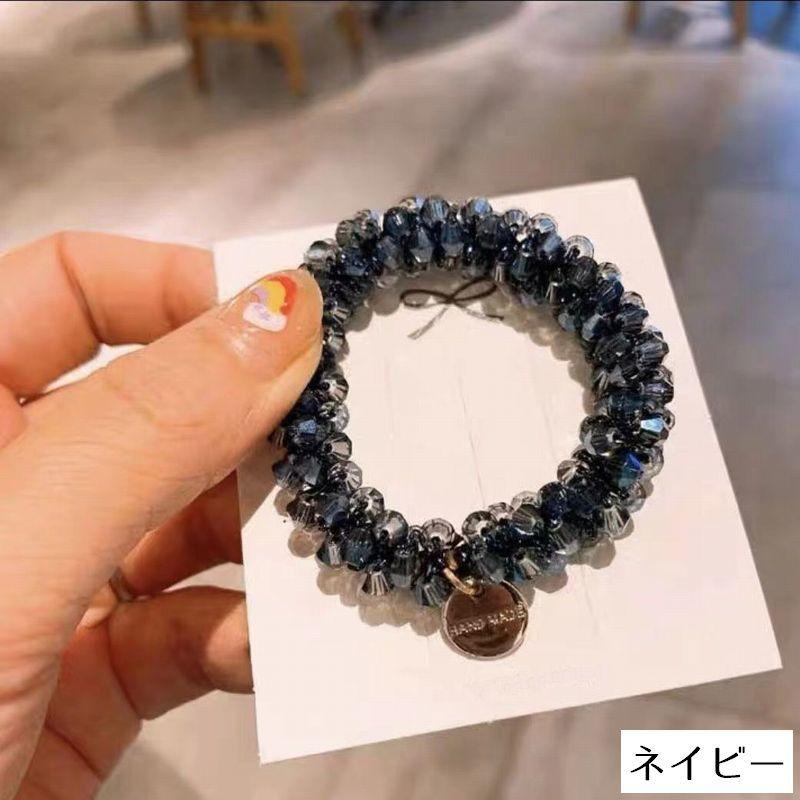 ヘアゴム ビーズシュシュ レディース ヘアアクセサリー 髪飾り 髪留め