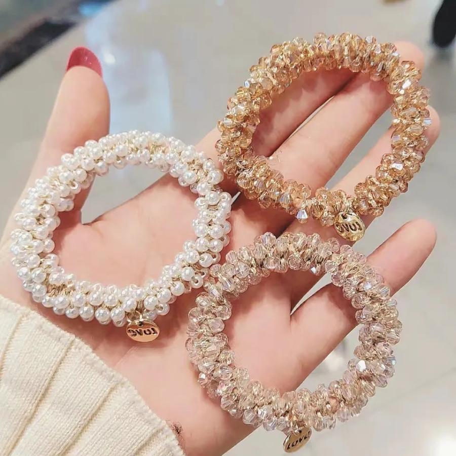 ヘアゴム ビーズシュシュ レディース ヘアアクセサリー 髪飾り 髪留め
