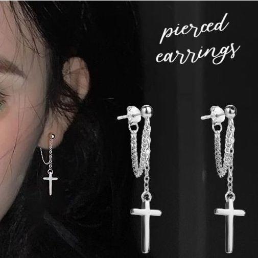 お見逃しなく！silver 925 スタッド クロス ピアス 王道 高級品 シルバー925 クローバーピアス レディース 可愛い スタッド