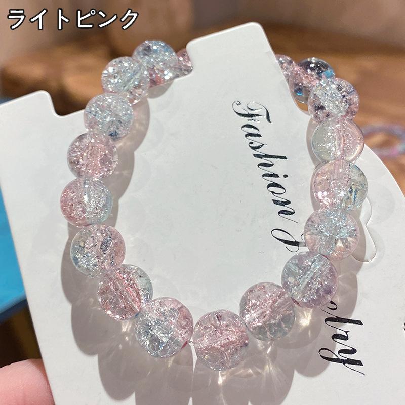クリア ブレスレット数珠 ブレスレット レディース 女性 アクセサリー 数珠風 ビーズ ストーン