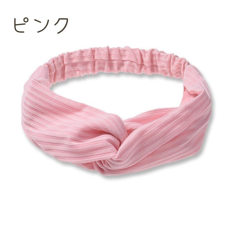 CA4La トレンチ風 ヘアバンド グレー ピンクストライプ CA4La トレンチ風 ヘアバンド グレー ピンクストライプ CA4La トレンチ