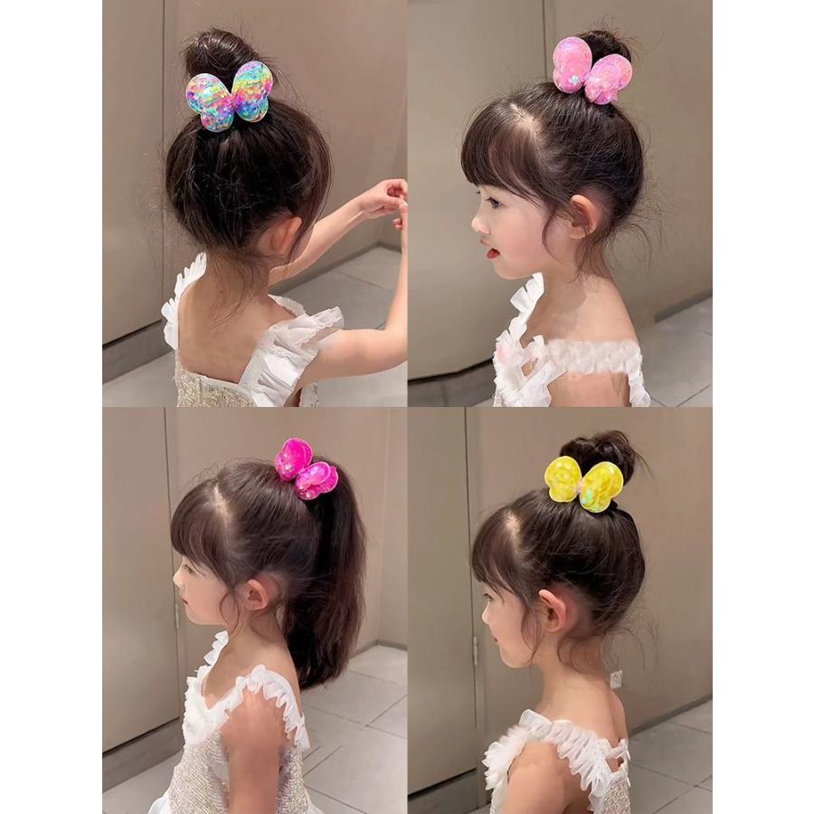 ヘアゴム キッズ ベビー 子供用 ヘアアクセサリー 髪ゴム バタフライ