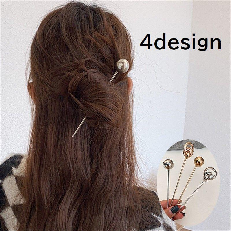 かんざし 簪 レディース ヘアアクセサリー 髪留め 髪飾り まとめ髪 ヘアアレンジ 球体 サークル シルバーカラー ゴールドカラー シンプル かわいい Acc Kawaemon 通販 Yahoo ショッピング