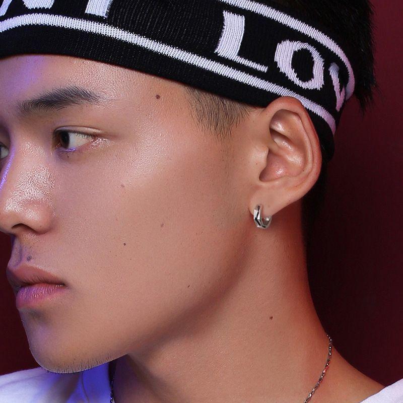 フープピアス メンズ レディース リングタイプ 男性用 女性用 アクセサリー シルバーカラー ライン ギザギザ ナット風 シンプル メタル かっこいい Acc Kawaemon 通販 Yahoo ショッピング