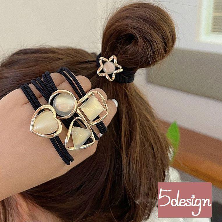 ヘアゴム 髪ゴム レディース 女性用 ヘアアクセサリー 髪飾り 髪留め おしゃれ 可愛い シンプル 3連 ストーン ハート 星 三角形 四角形 円形 Acc Kawaemon 通販 Yahoo ショッピング
