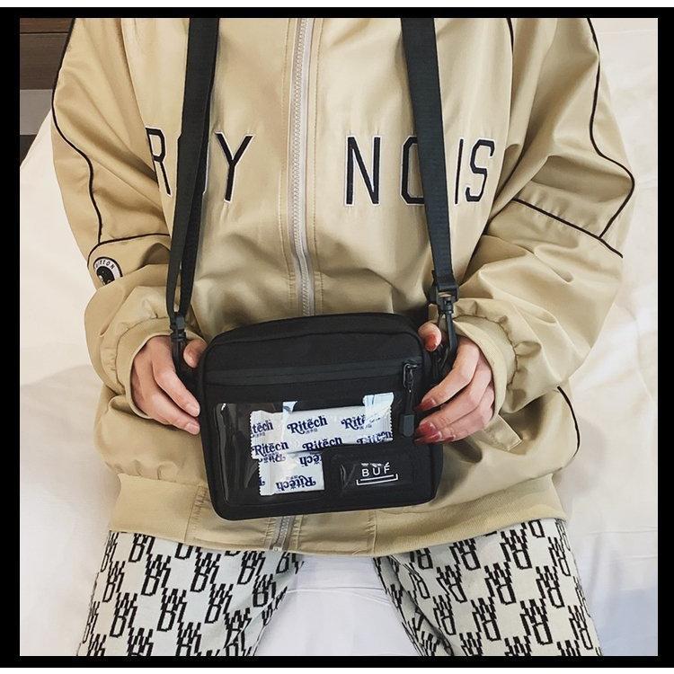 ショルダーバッグ クリアポケット 男女兼用 レディース メンズ 鞄