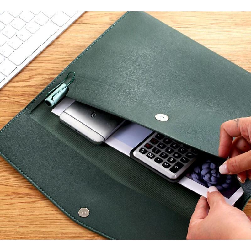 書類ケース ドキュメントケース ファイルケース A4 B5 レザー調 横型