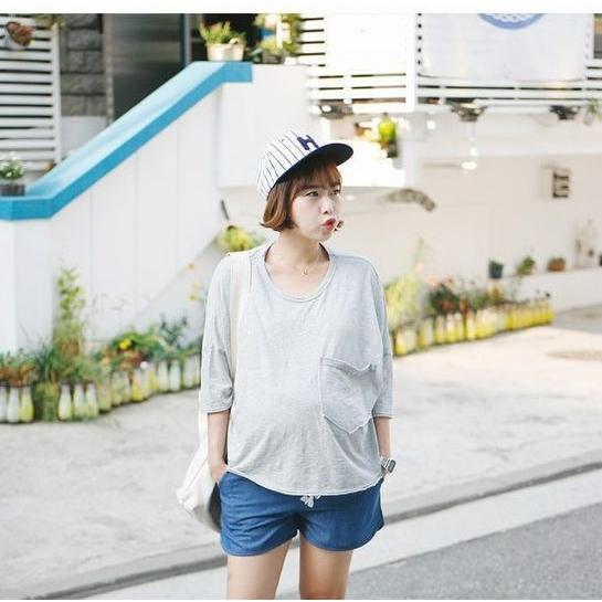 人気の春夏 マタニティ ショートパンツ ボトムス レディース 女性用 妊婦さん デニム風 夏 カジュアル 可愛い オシャレ お出掛け お散歩 シンプル 無地 Materialworldblog Com