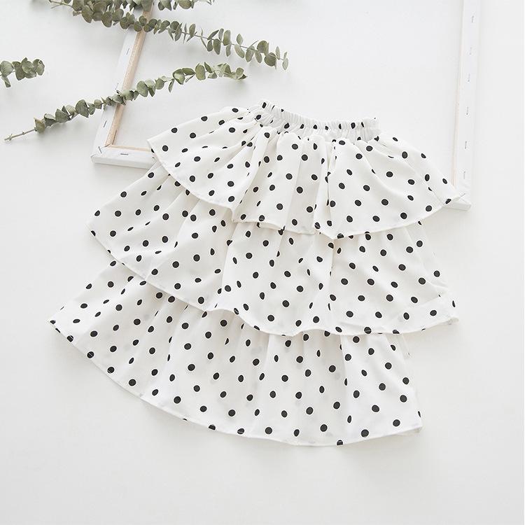 スカート ロングスカート ティアードスカート キッズ 子供服 ドット