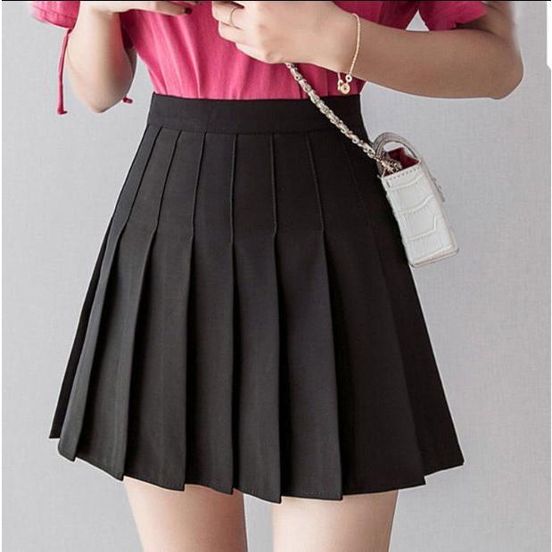 説明欄必読‼️TFW49 インナーパンツ付き　スカート　S ブラック　お値下げ不可 XGFSK13J3 ハウンドトゥース プリーツ スカート 裏起毛インナー