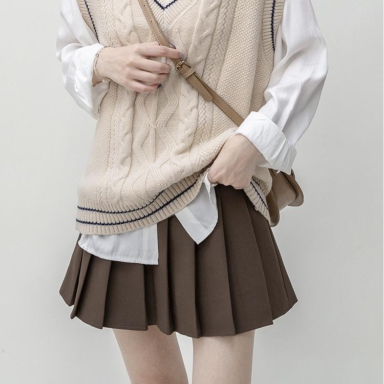スカート インナーパンツ付き ショート丈 ミニ丈 プリーツ ボトムス