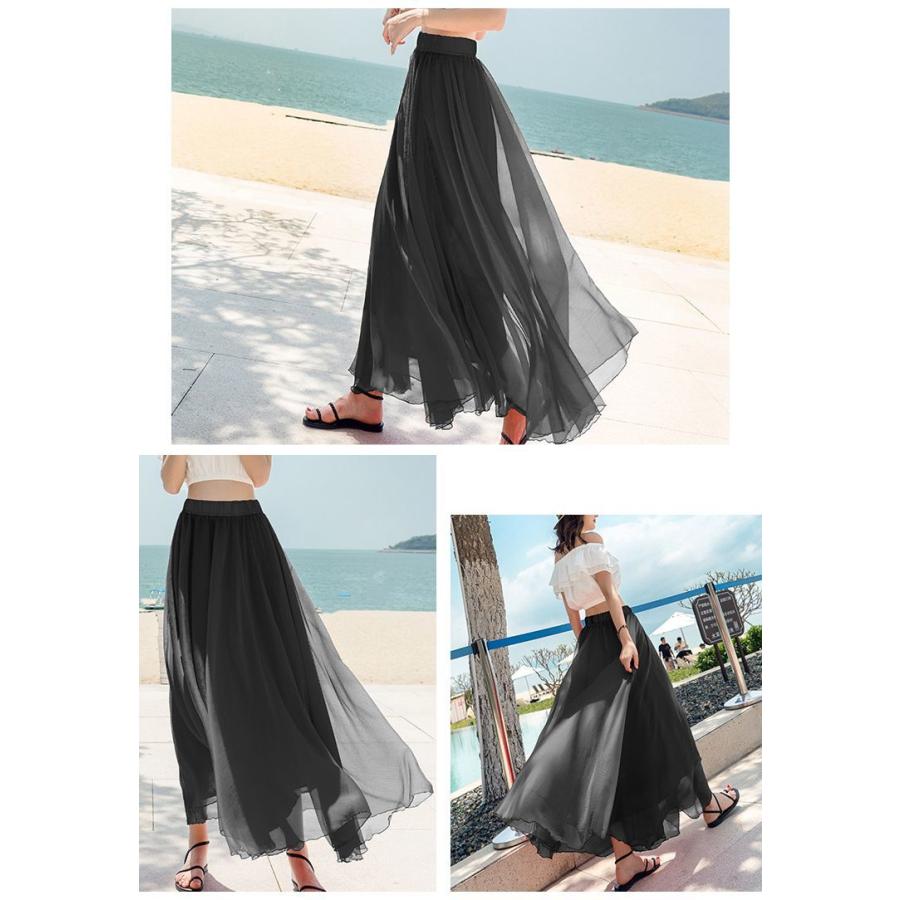 NAKAGAMIナカガミ シフォンロングスカート ウエストゴム NAKAGAMIナカガミ シフォンロングスカート ウエストゴム