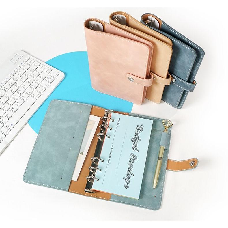 バインダー A6サイズ 6穴 リングバインダー ファイルバインダー 手帳