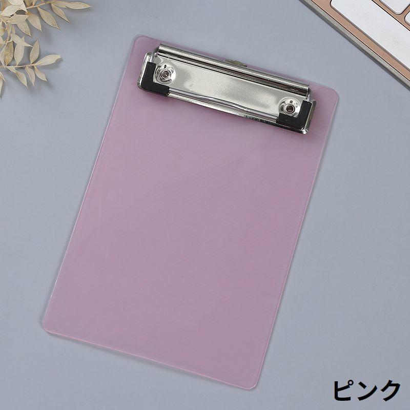 クリップボード バインダー クリップファイル A6 縦型 半透明 クリア
