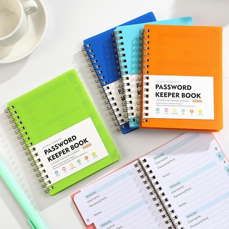 パスワードキーパーブック ノート A6サイズ リングノート インデックス