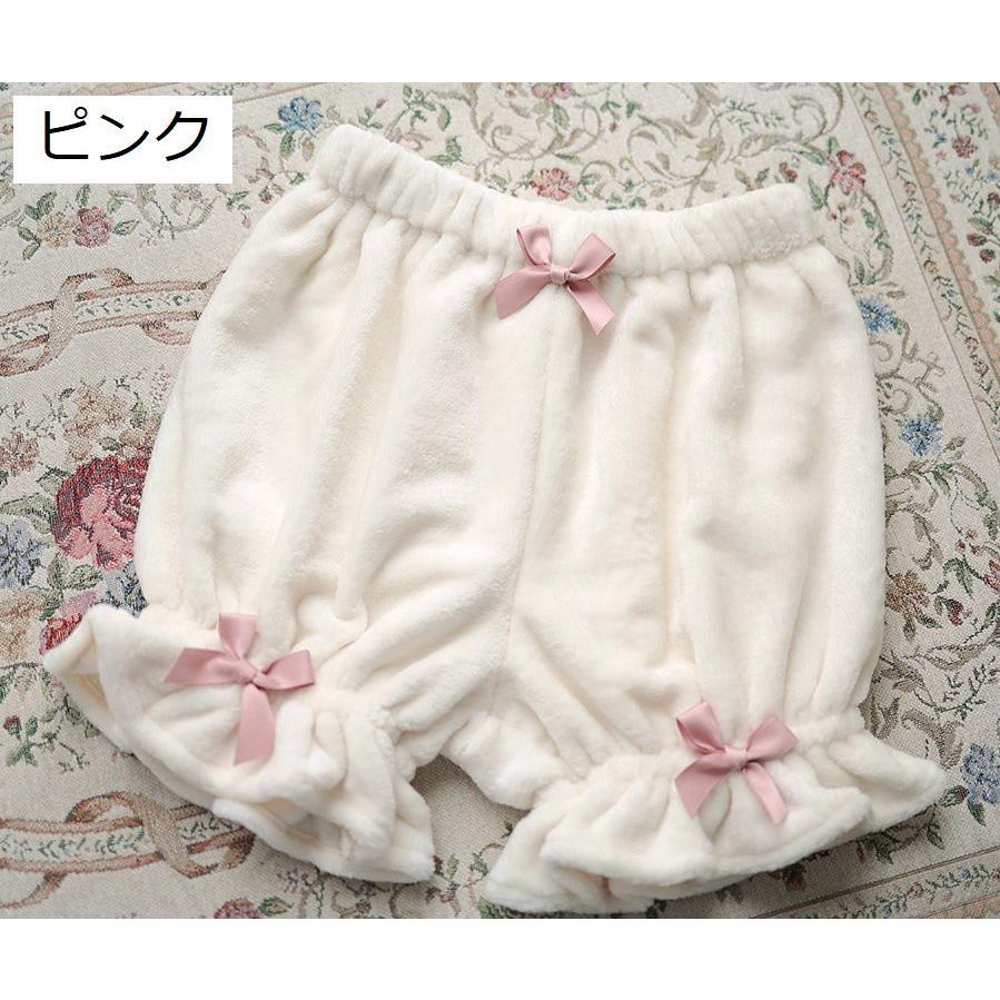 ドロワーズ かぼちゃパンツ ロリータ レディース 可愛い リボン フリル
