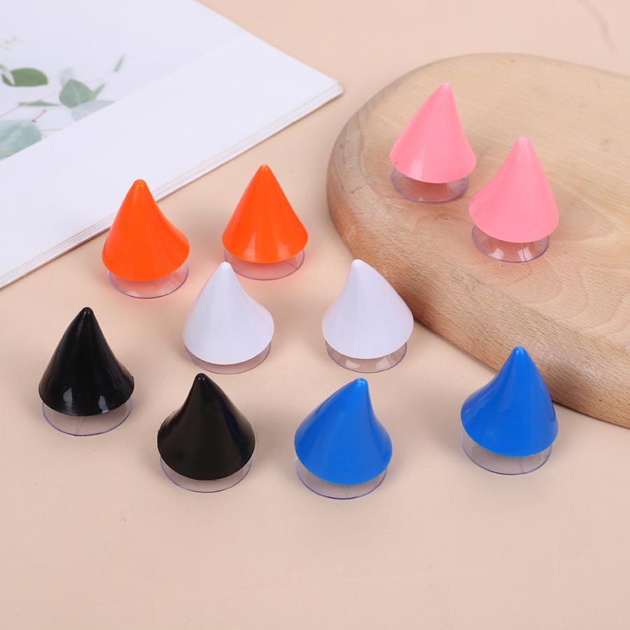 ヘルメット用アクセサリー 同色2個セット 吸盤式 粘着テープ付き 角