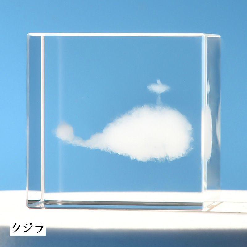 クリスタルガラスキューブ 3Dレーザー 刻印 立方体 キューブ型 置き物