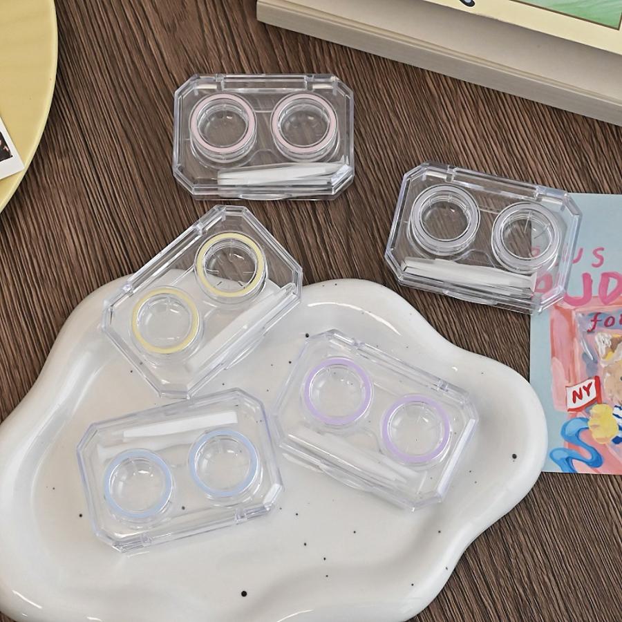 コンタクトレンズケース ソフトコンタクトケース ピンセット付き 携帯