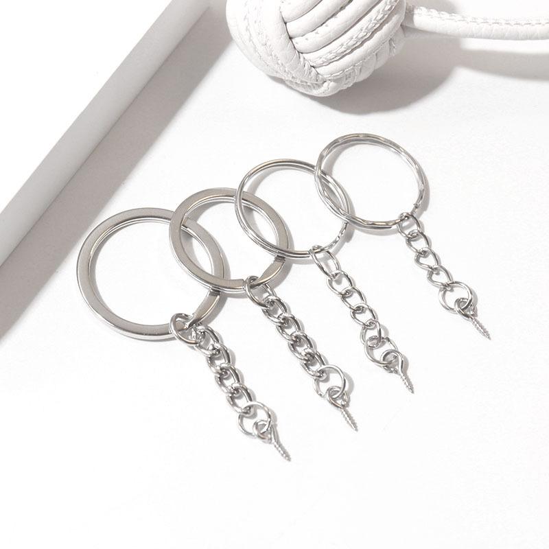 キーリング 10個セット キーホルダー金具 アクセサリーパーツ チェーン