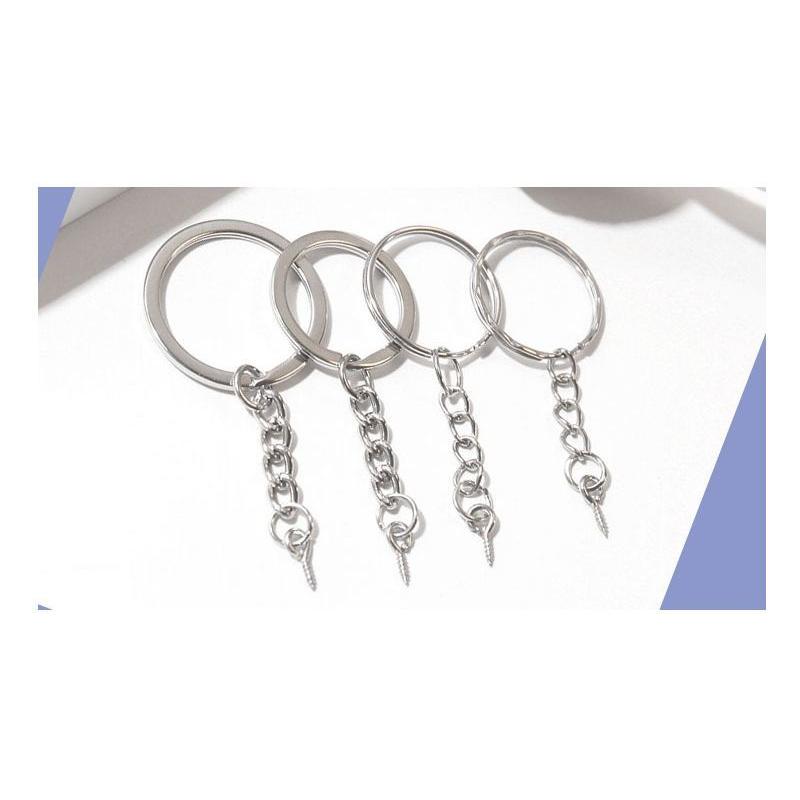 キーリング 10個セット キーホルダー金具 アクセサリーパーツ チェーン