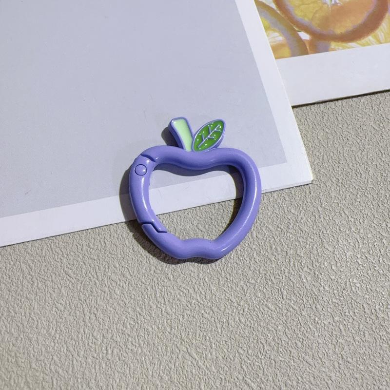 カラビナ 同色5個セット キーホルダー リンゴ型 りんご型 アクセサリー