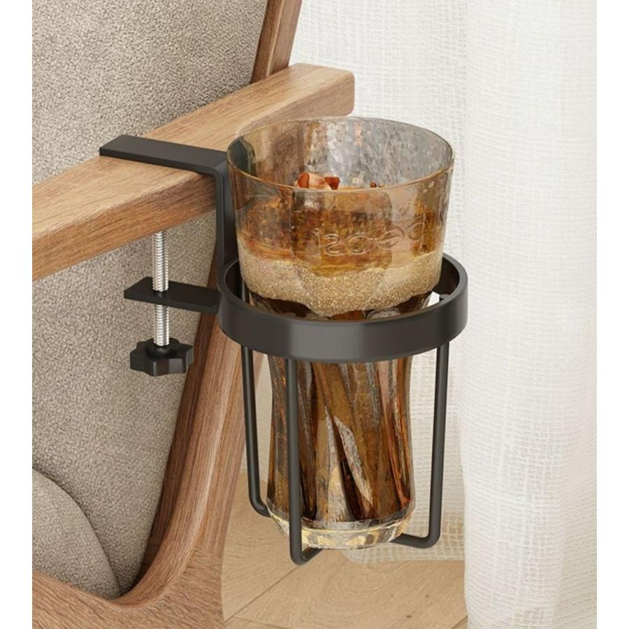 ドリンクホルダー カップホルダー ボトルホルダー クランプ式 手回し