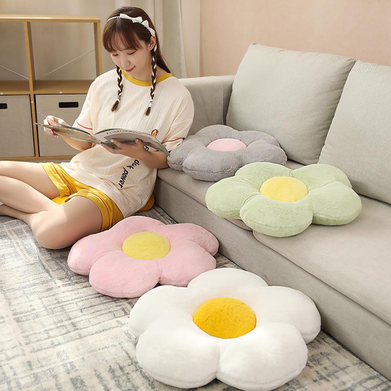 フロアクッション シートクッション 直径45cm お花 フラワー型 座布団