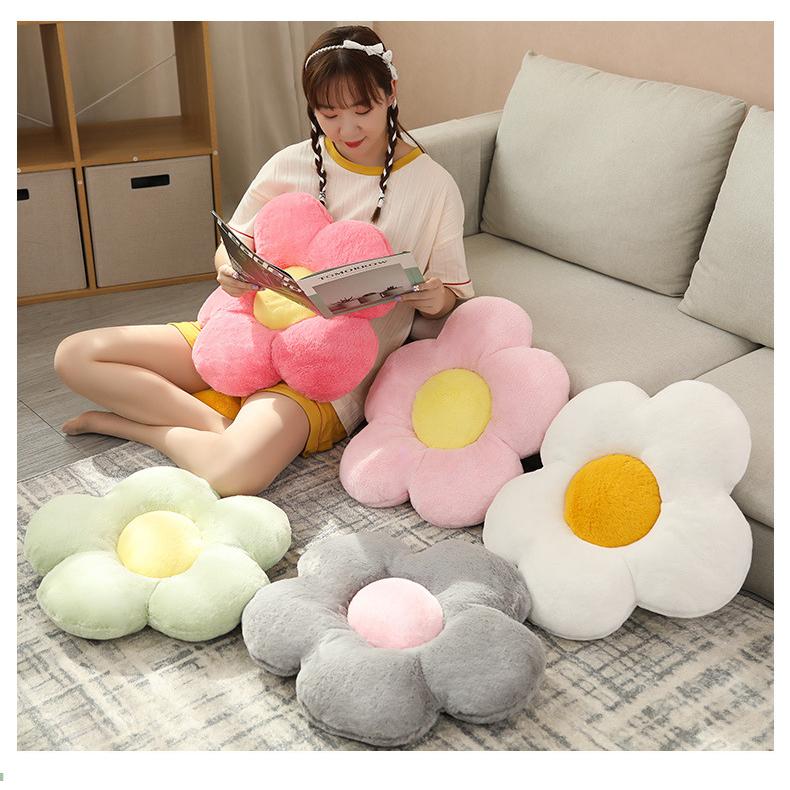フロアクッション シートクッション 直径45cm お花 フラワー型 座布団