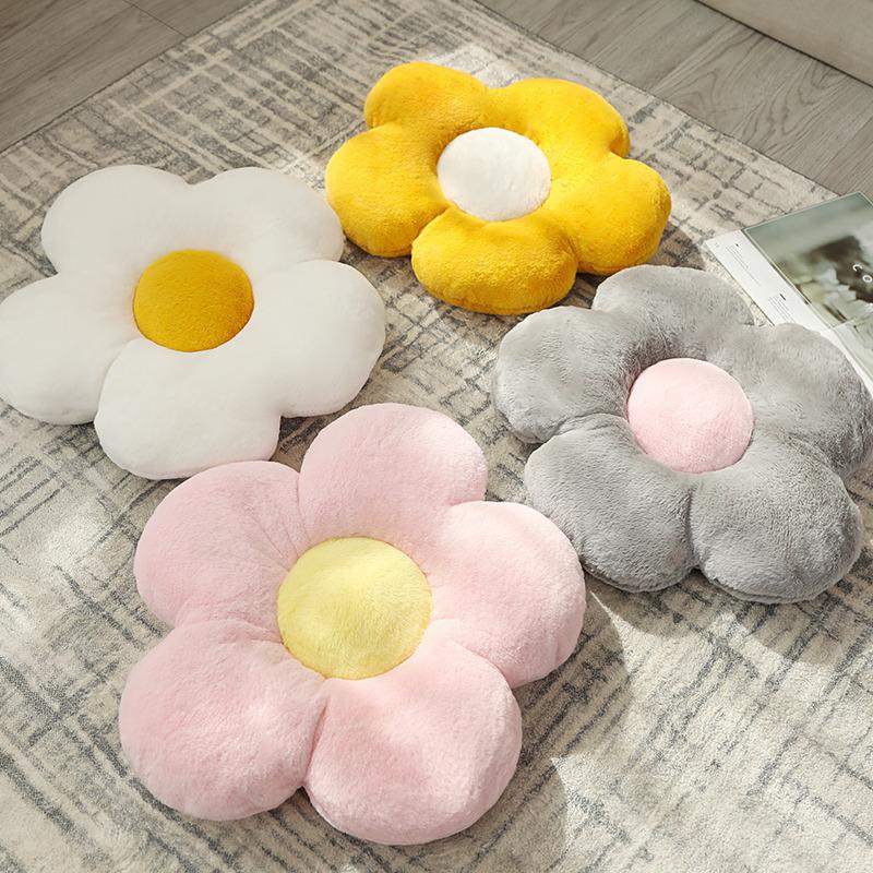フロアクッション シートクッション 直径45cm お花 フラワー型 座布団