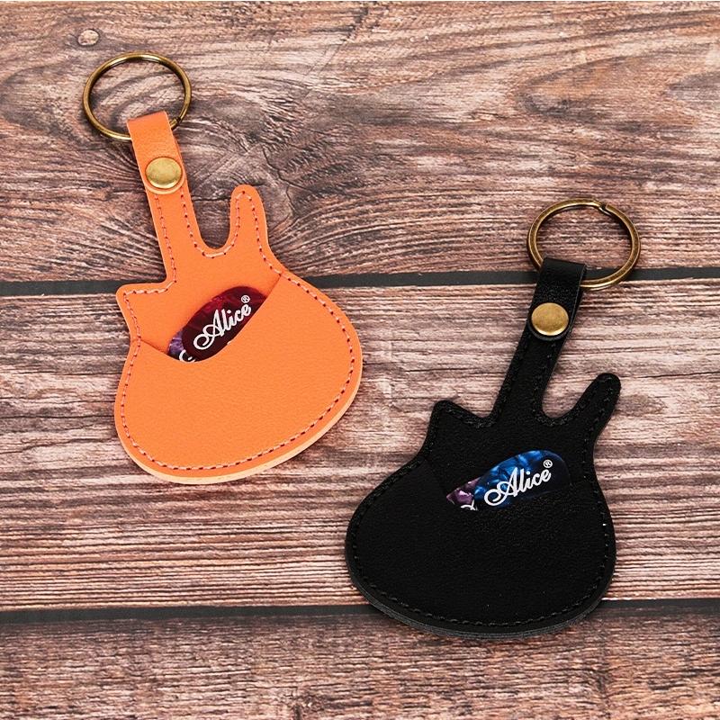 ピックホルダー ピックケース キーホルダー キーリング ギター型