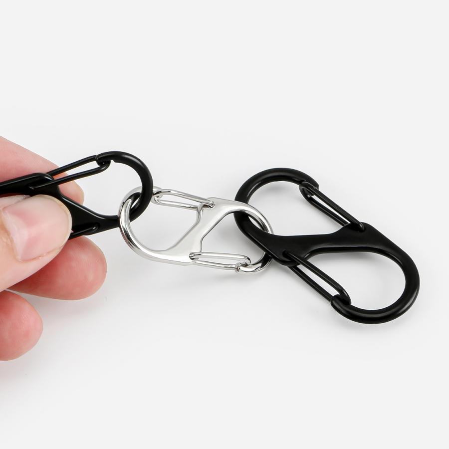 カラビナフック 5個セット S字 8の字 小型 小さめ ミニ キーホルダー