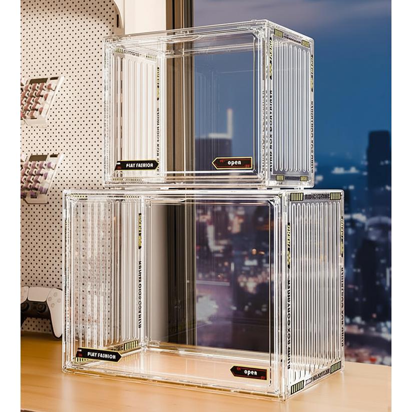 フィギュアケース　アクリル ボックス　ショーケース　コレクションケース　3個 コレクションケース アクリル 3段 4段 フィギュアケース ショーケース