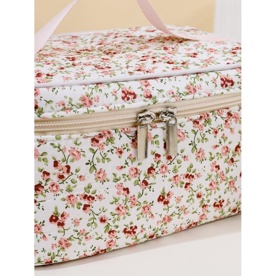 化粧ポーチ バニティポーチ コスメボックス コスメバッグ 取っ手付き