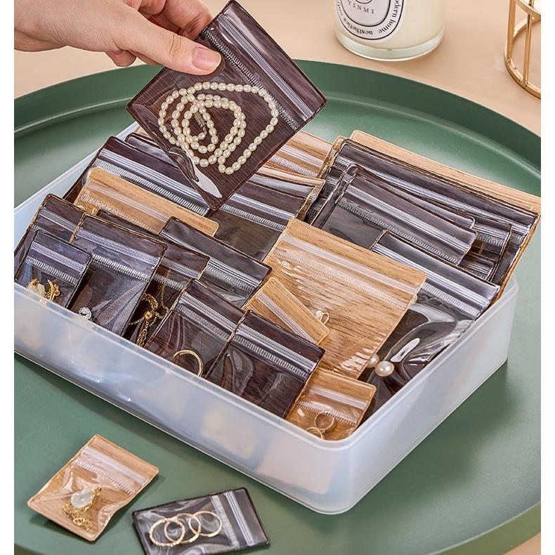 アクセサリーケース 10枚セット ジュエリー袋 ジップ袋 チャック袋