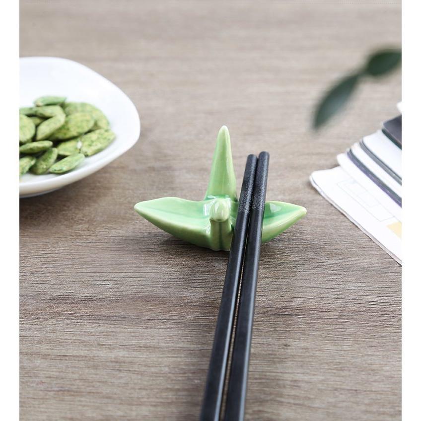 箸置き はしおき 単品 1個 カトラリーレスト 箸休め 箸枕 食器 卓上小物 陶器 鶴 つる ツル 上品 和風 和食器 カラバリ豊富 ...