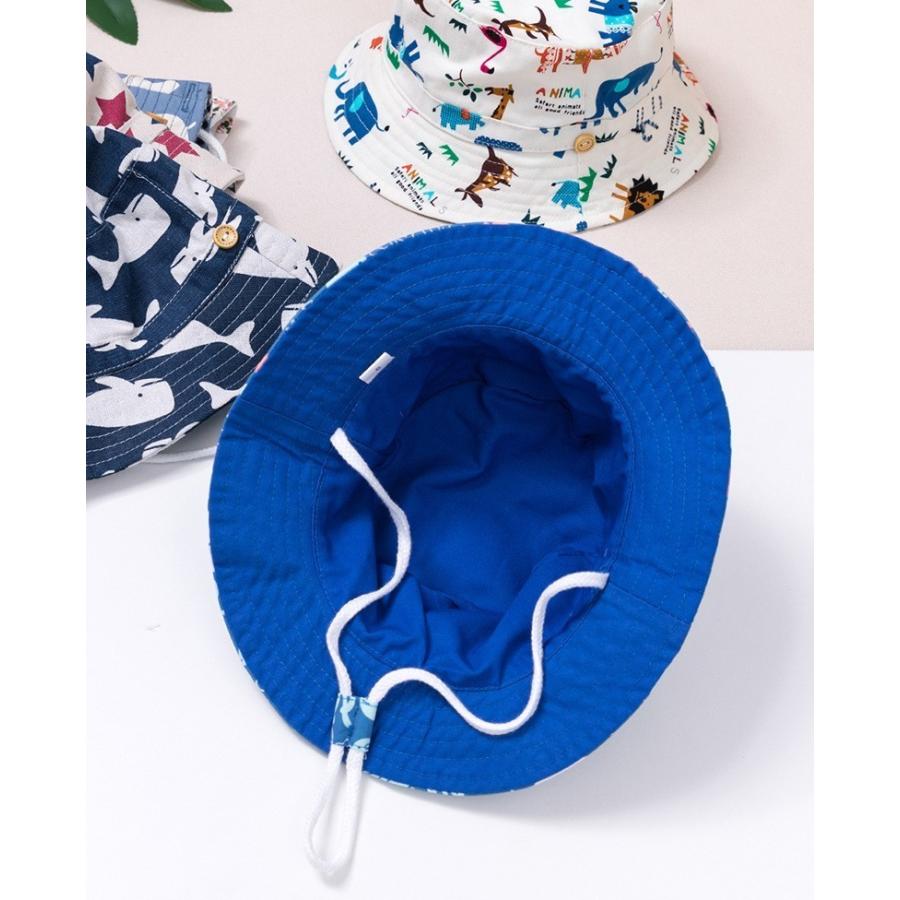 バケットハット 帽子 子供用 キッズ ベビー 男の子 女の子 イラスト プリント 柄 あご紐付き ボタン付き 日よけ 紫外線対策 日焼け防止 Uv対策 Hat Kawaemon 通販 Yahoo ショッピング