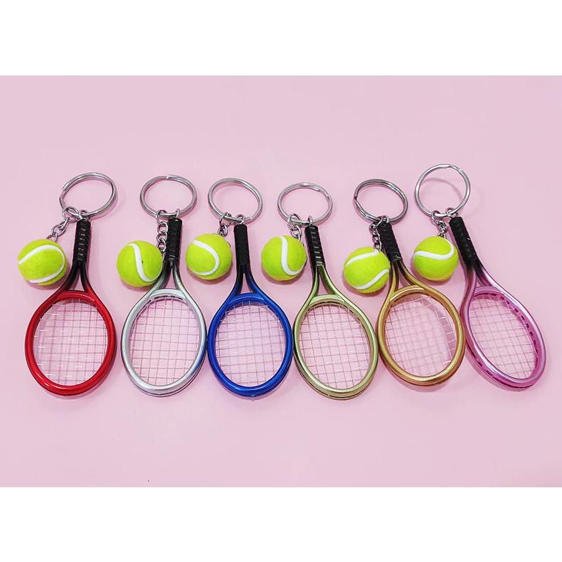 キーホルダー キーリング テニス ラケット ボール スポーツ 男 女 お
