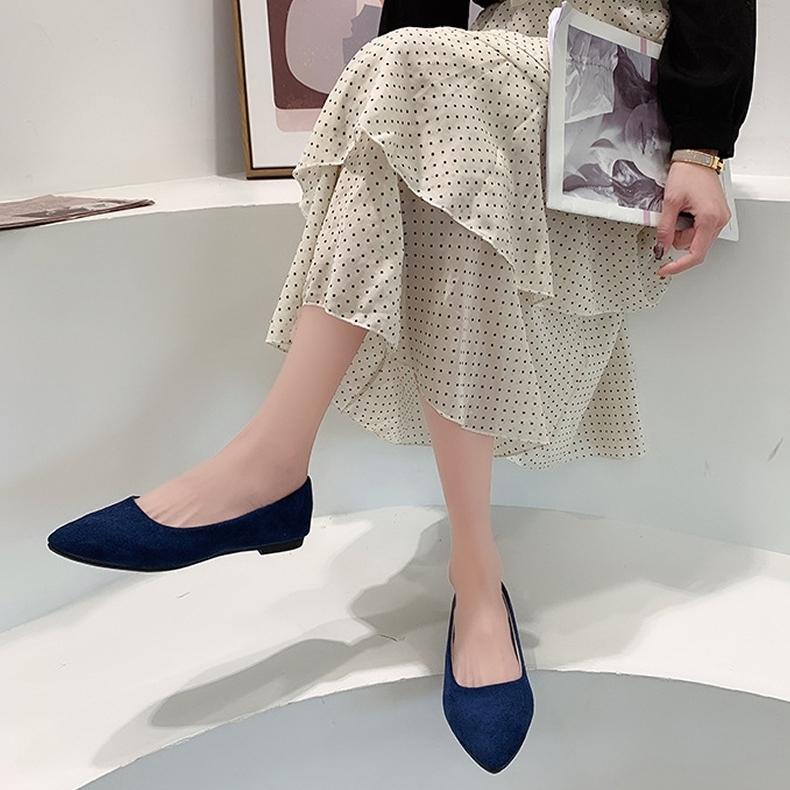 パンプス フラットシューズ ポインテッドトゥ 靴 シューズ レディース