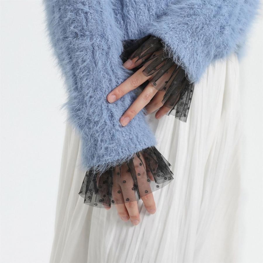 付け袖 つけ袖 レディース 女性 婦人 ファッション小物 シフォン ゴム