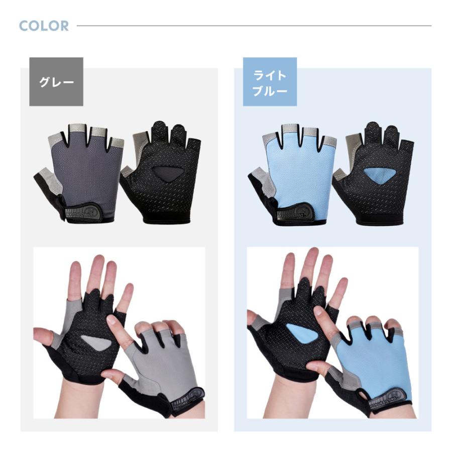 CACAZAN 指なしグローブ グレー/ブラック LLドライビンググローブ ドライビンググローブ フィットネスグローブ 手袋 グローブ 指なし