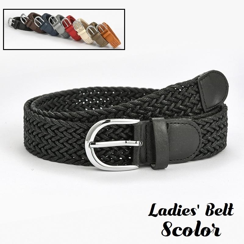 ベルト レディース 女性 フェイクレザー メッシュ 編み込み 網目 バックル 穴なし 無段階 ウエストマーク シンプル カジュアル ファッション小物 在庫あり 即納
