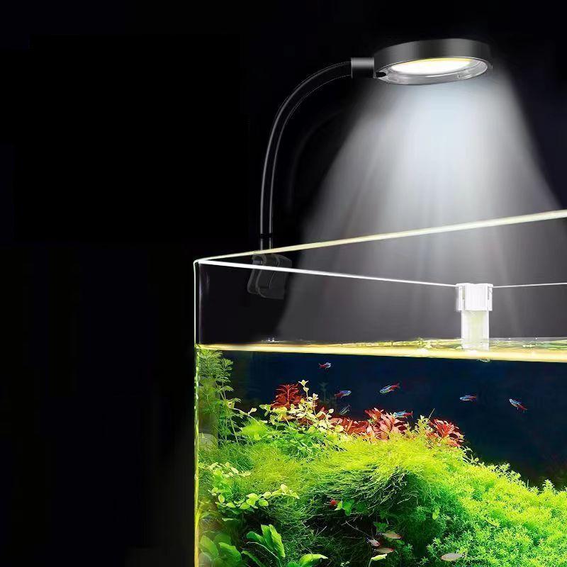 海水魚　LED水槽ライト 2個セット クリップ式ホルダー付 水槽ライト LEDライト クリップ式 アクアリウムライト 水槽照明 USB