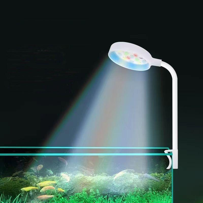 水槽ライト LEDライト クリップ式 アクアリウムライト 水槽照明 USB