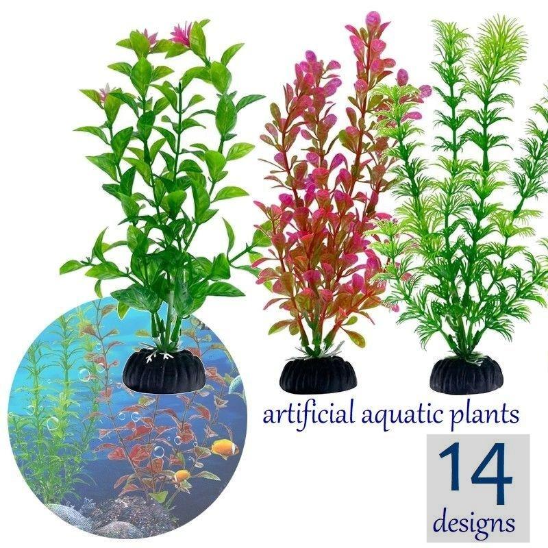 人工水草 人工プランツ 高20cm 台座付 水槽用レイアウト アクアリウム