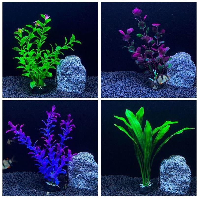 人工水草 人工プランツ 高20cm 台座付 水槽用レイアウト アクアリウム