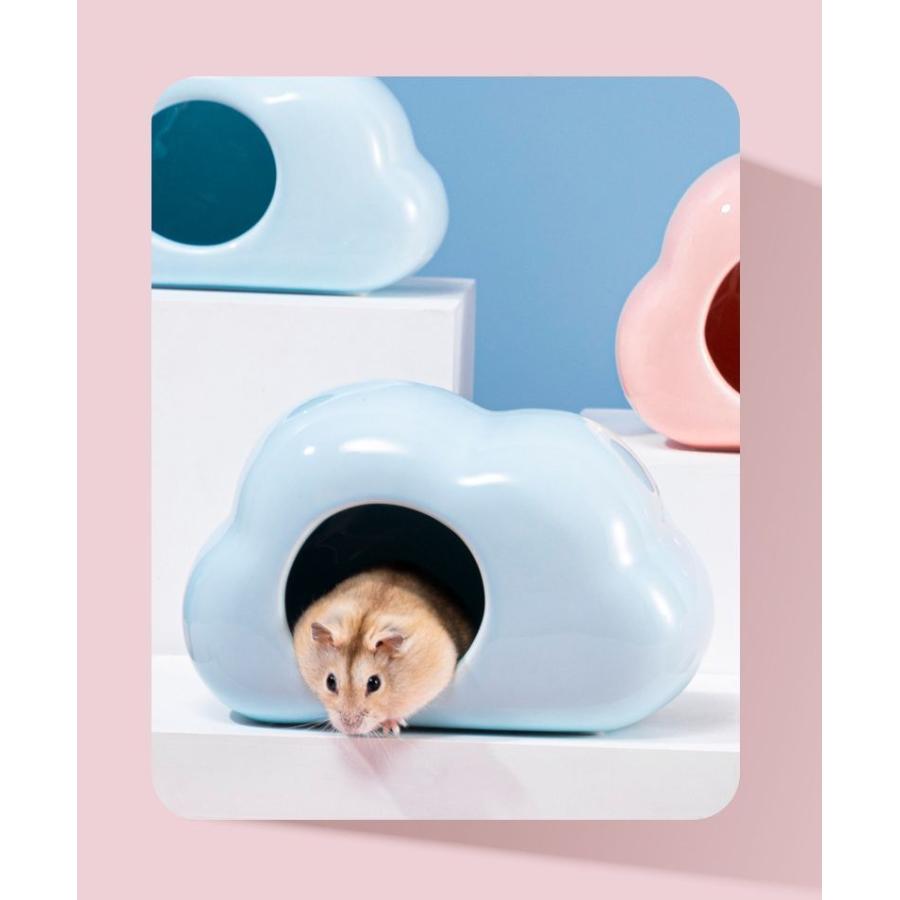 セラミックハウス 小動物用品 ハムスター用 ペットグッズ 雲型 くも